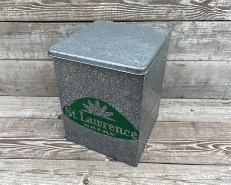 vintage milk box metal|old metal milk box.